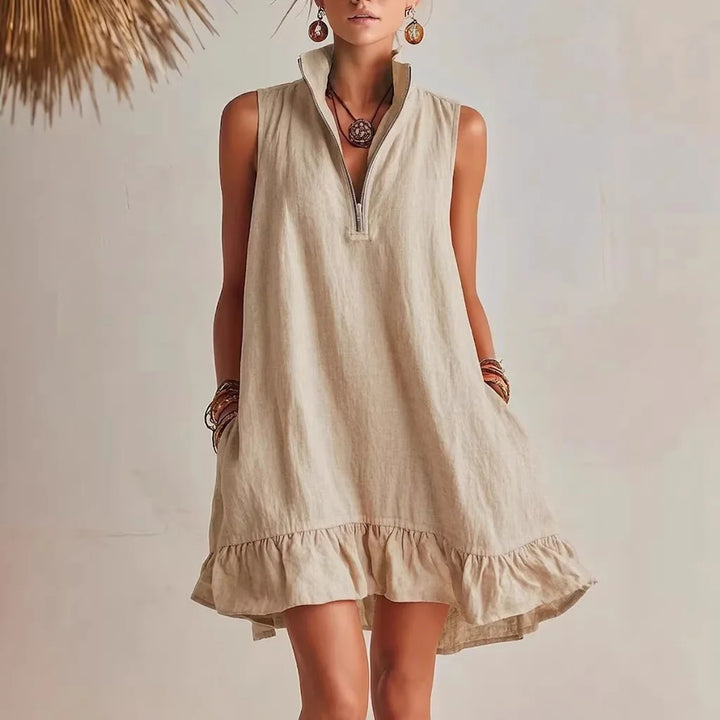 Delphine Ruffle Hem Mini Dress