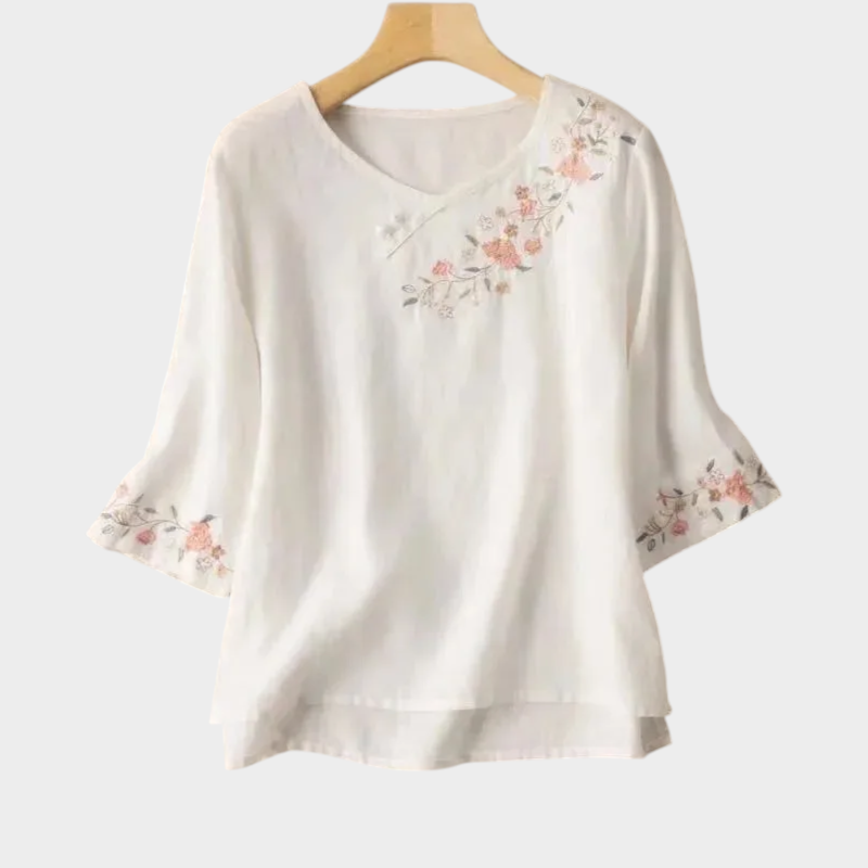 Aviana Floral Embroidered Blouse