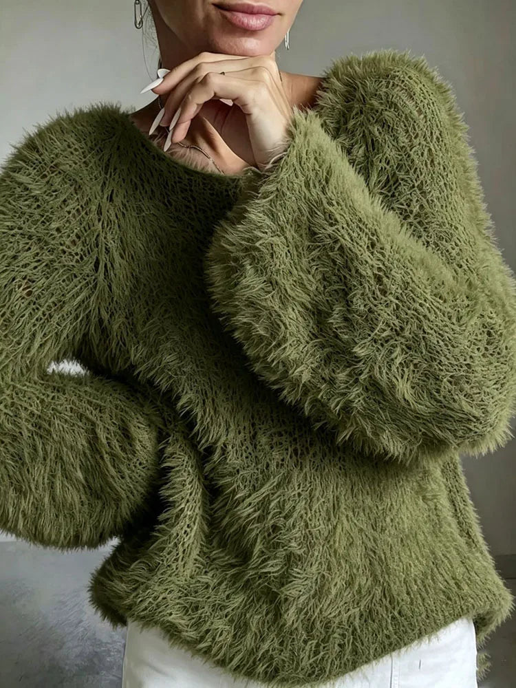 Milena Fuzzy Knit Sweater
