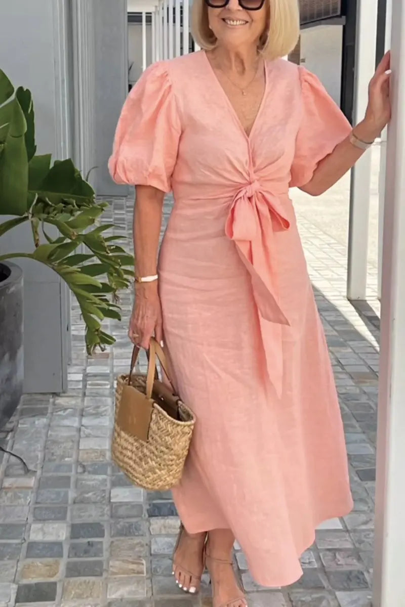 Sidonie Relaxed Tie Waist Midi Dress