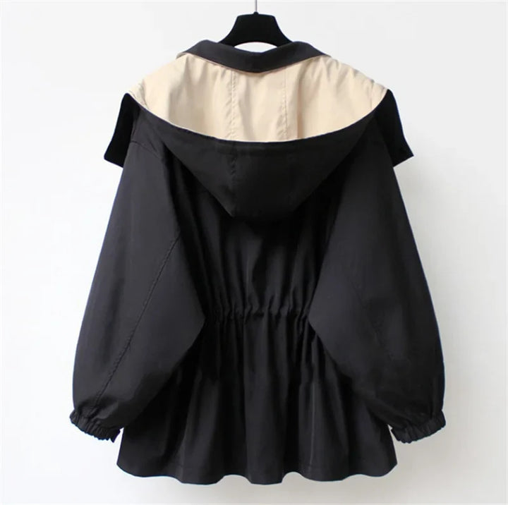 Marisette Contrast Collar Trench