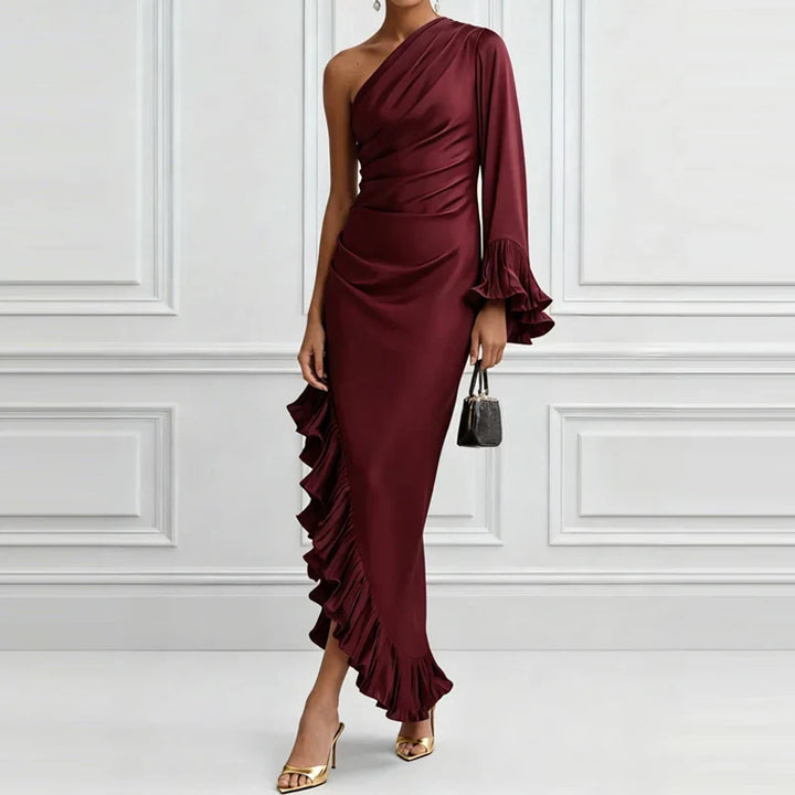 Christine Elegant Ruffle Maxi Dress