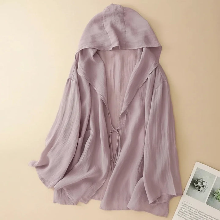 Cassidy Hooded Linen Cardigan