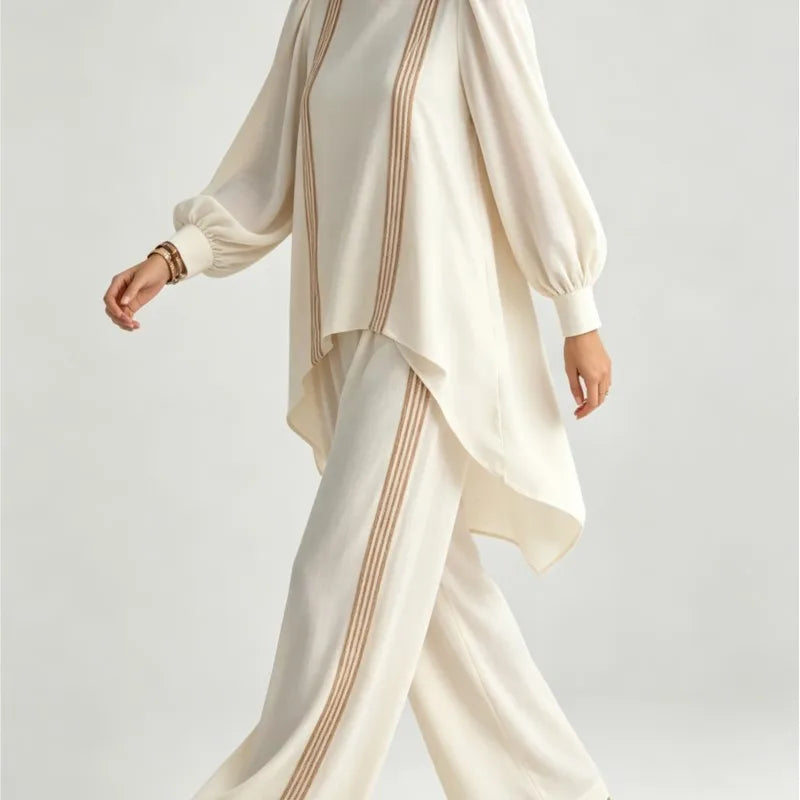 Amara Asymmetric Stripe Set