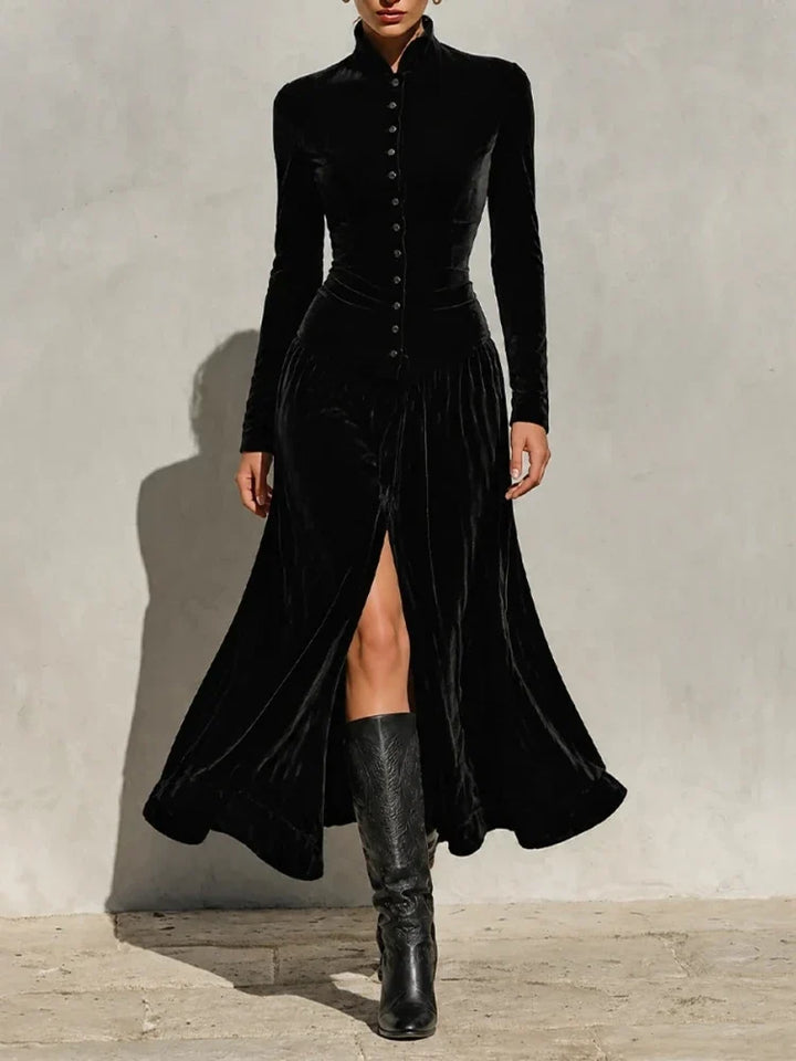 Lucienne Button Front Maxi Dress