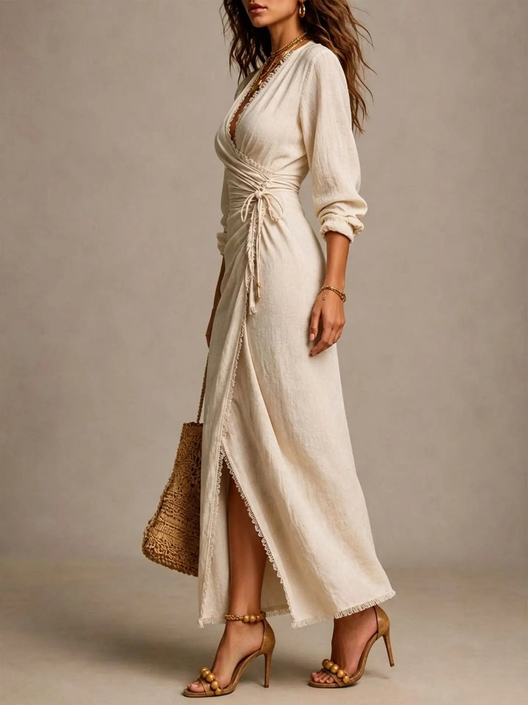 Andrea Waist Tie Maxi Dress