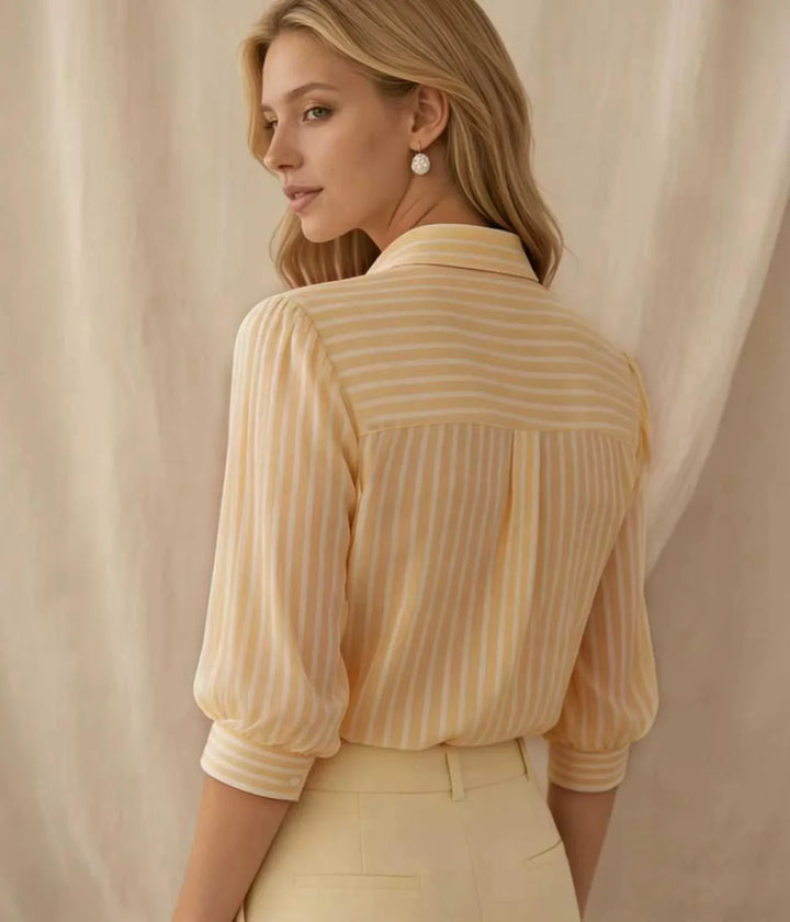 Savannah Striped Puff Sleeve Shirt