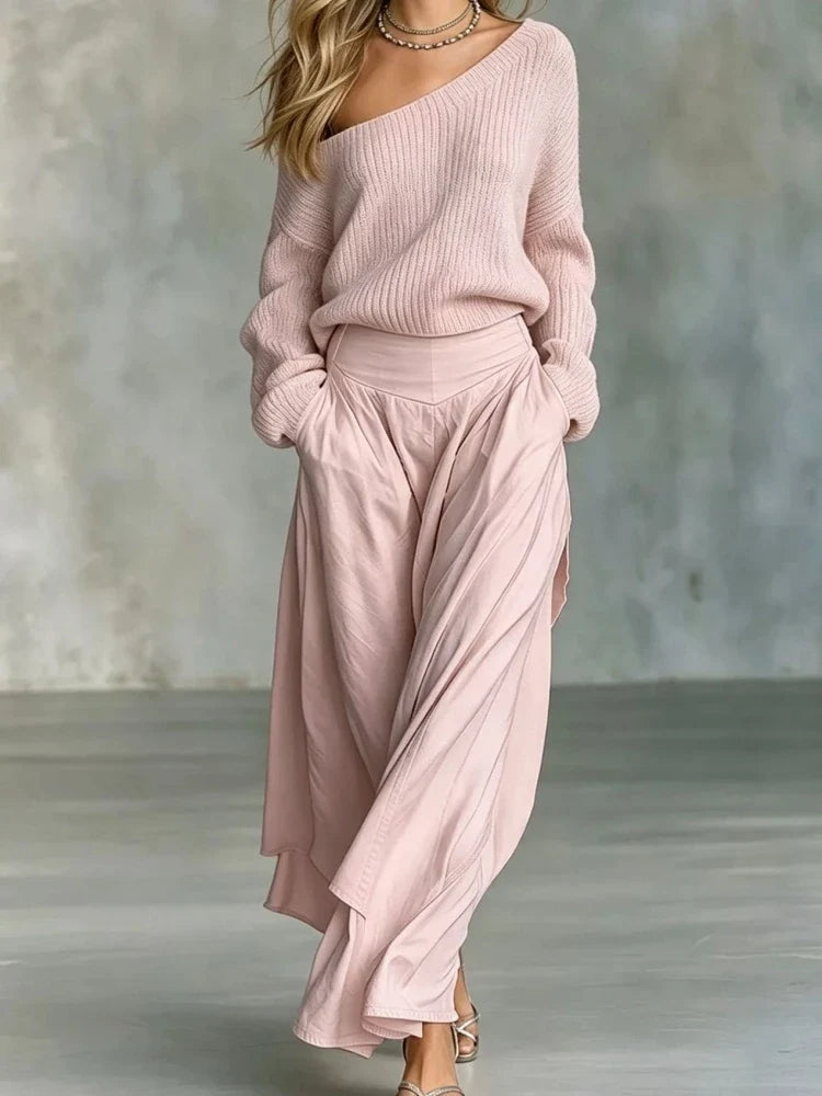 Amara Off Shoulder Knit Set
