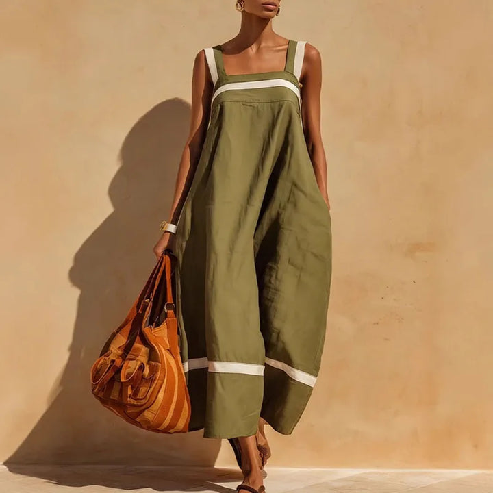 Thessaly Color Block Maxi Dress
