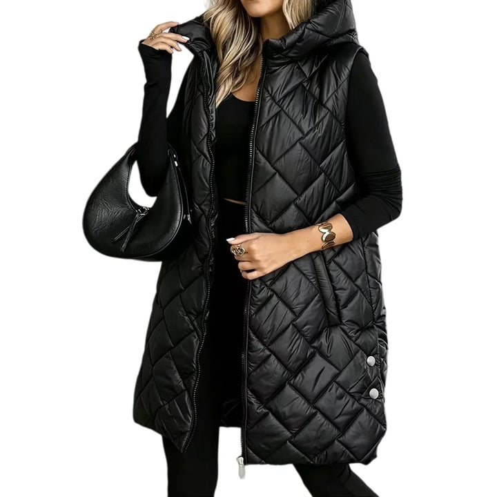 Halcyon Quilted Puffer Long Vest