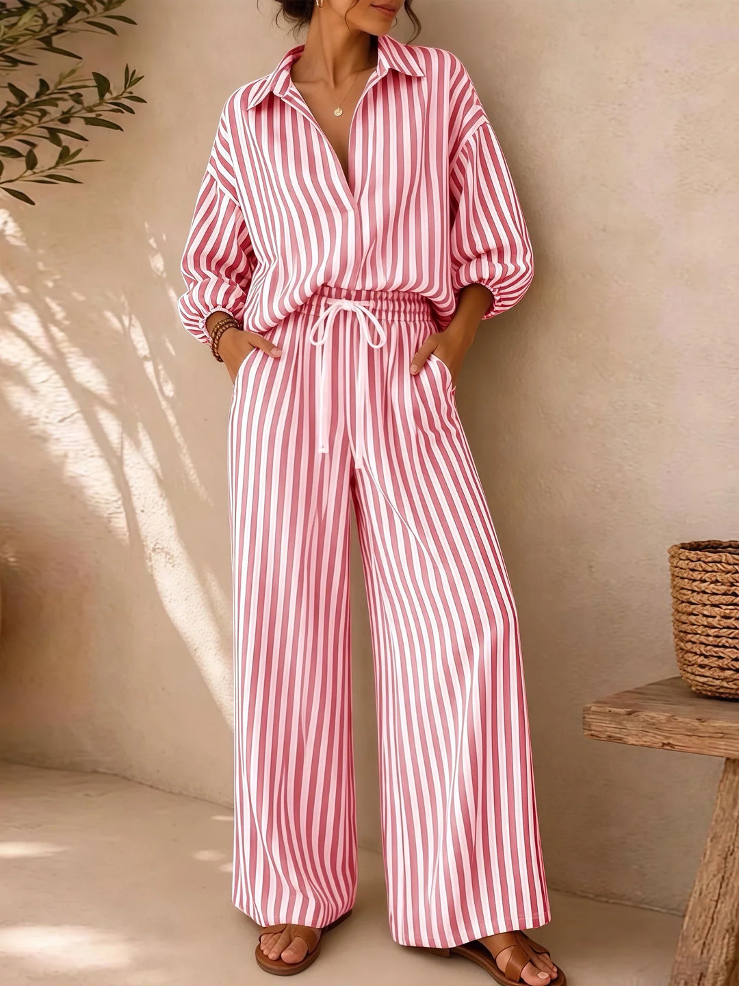 Celine Striped Two-Piece Set