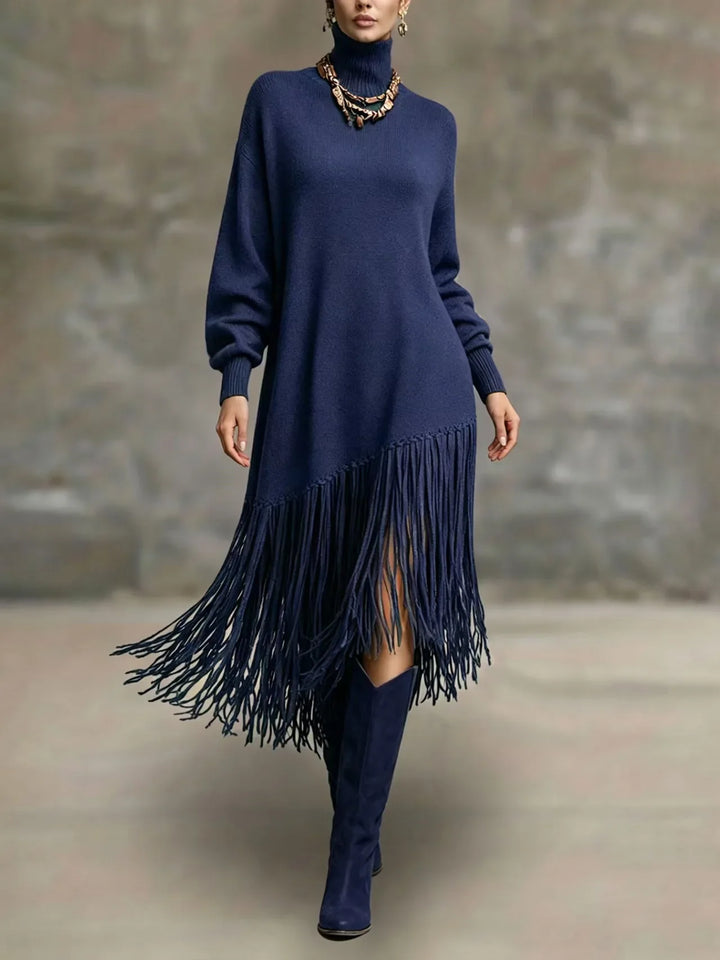 Tressa Fringe Knit Midi Dress