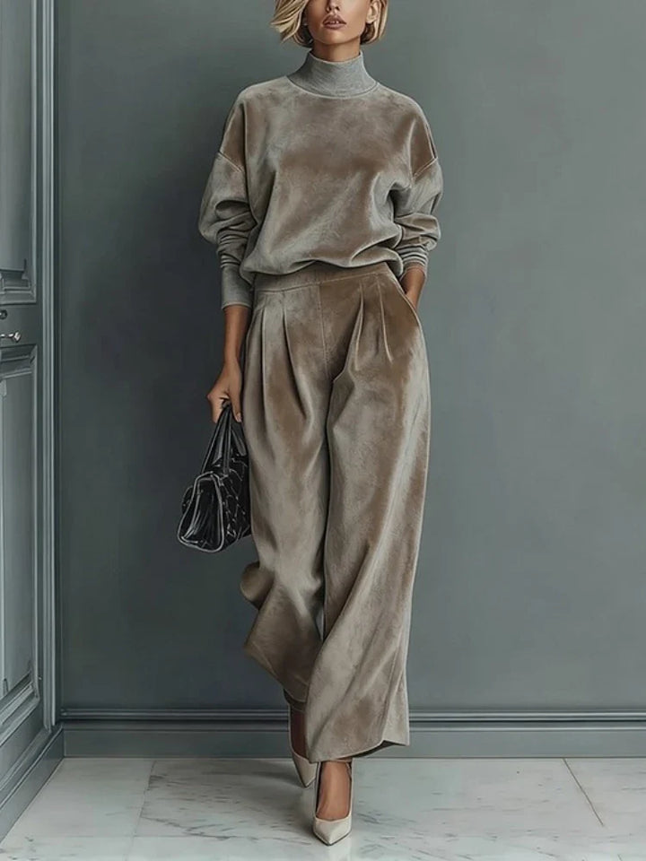 Arya High Neck Velvet Set