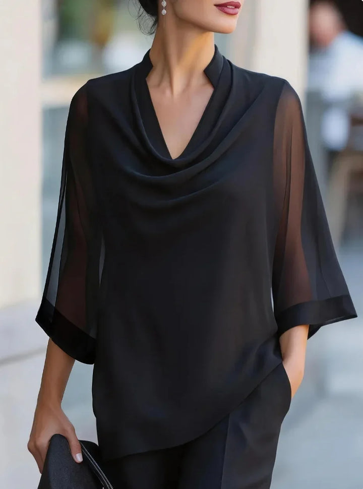Liliana Draped Chiffon Blouse