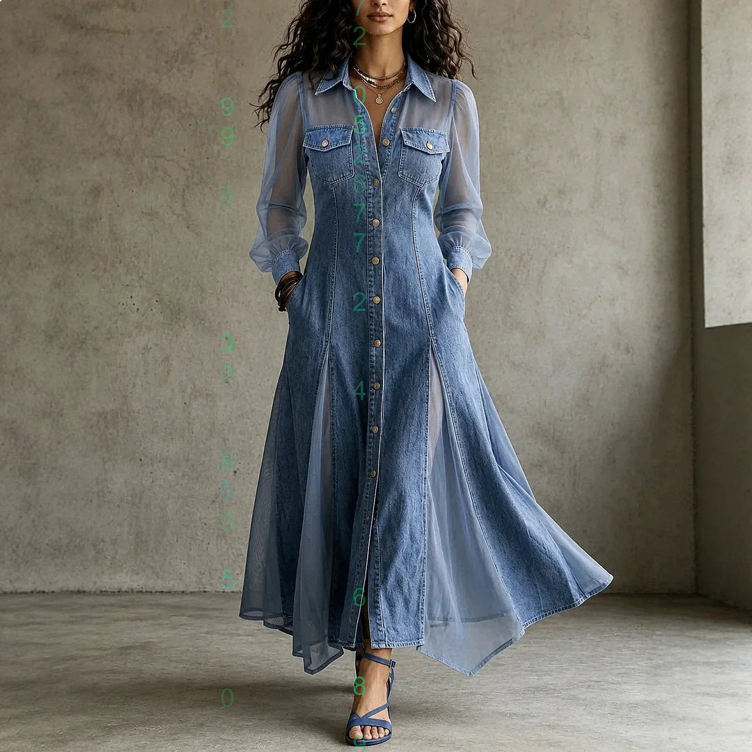 Liorella Chiffon Shirt Maxi Dress