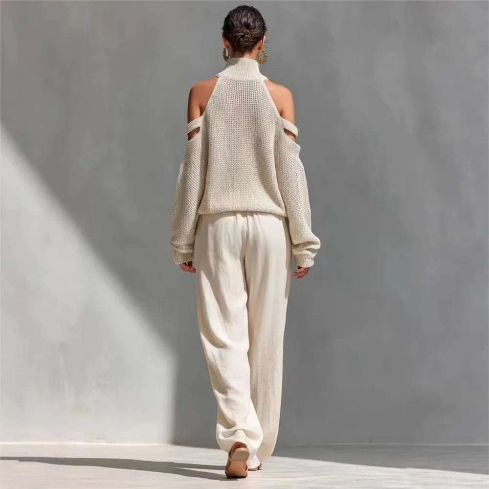 Fenella Cutout Shoulder Sweater Set