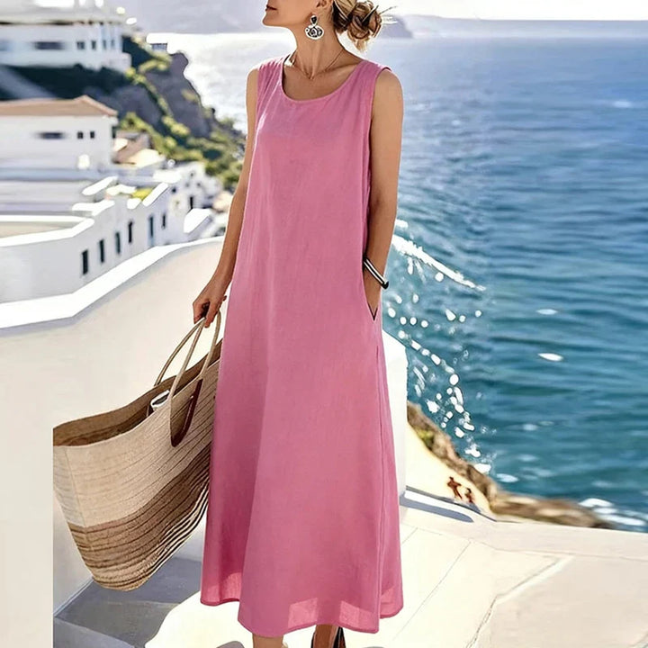 Sofia Elegant Sleeveless Maxi Dress