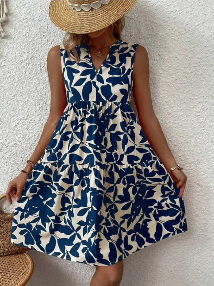 Yelena Boho Print Ruffled Mini Dress