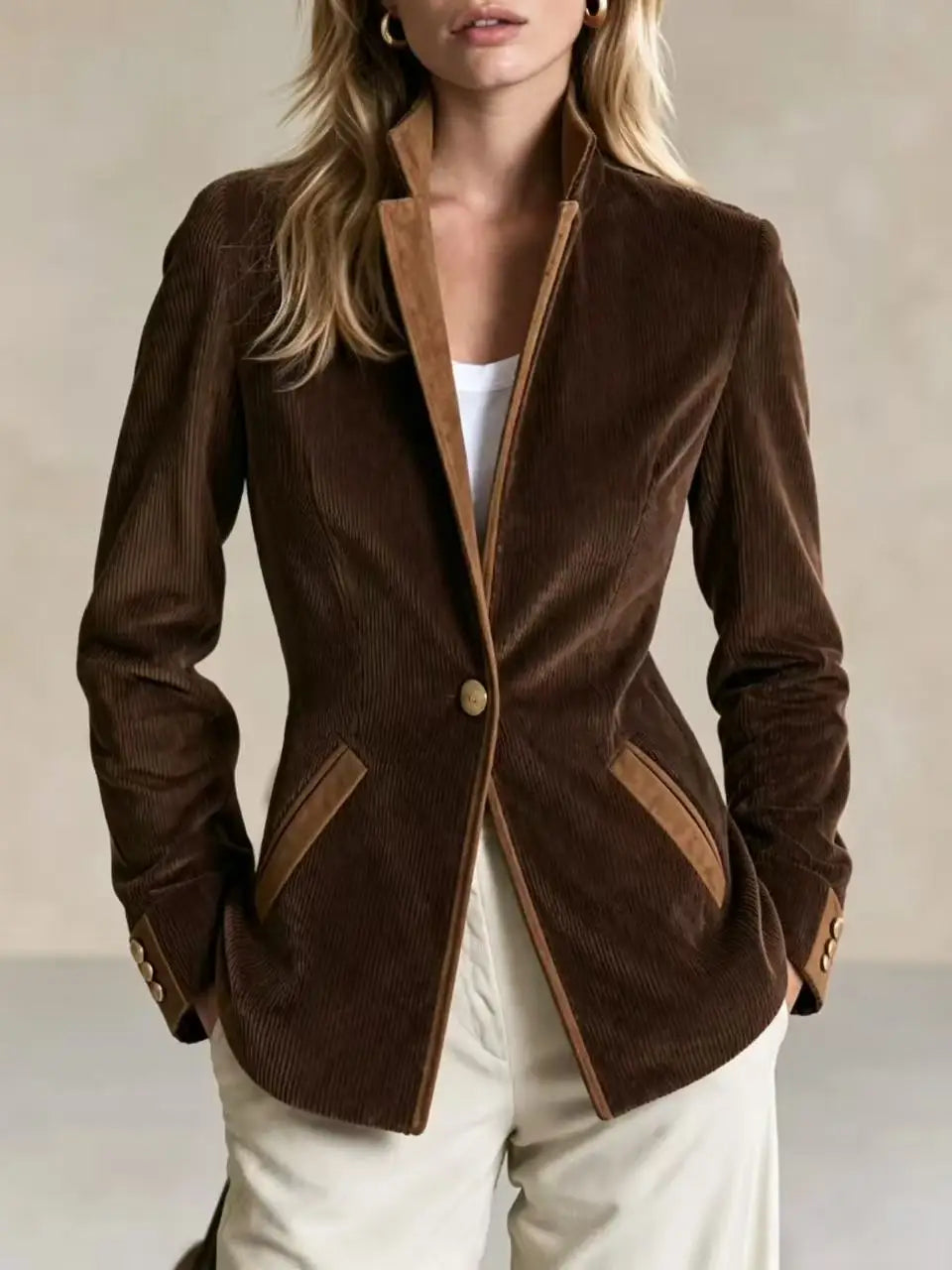 Oletta Stand Collar Blazer