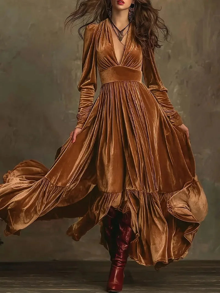Beatrix Flowing Velvet Dress