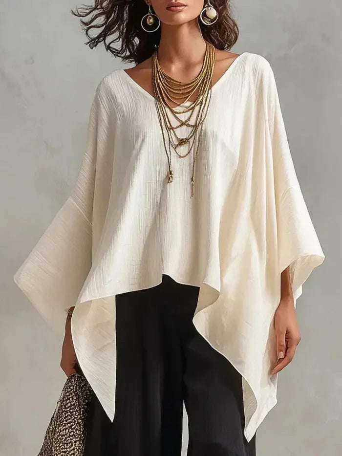 Maya Batwing V Neck Blouse