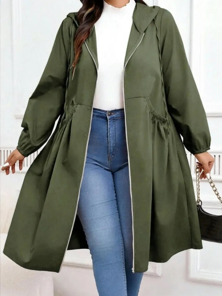 Marielena Drawstring Hood Coat