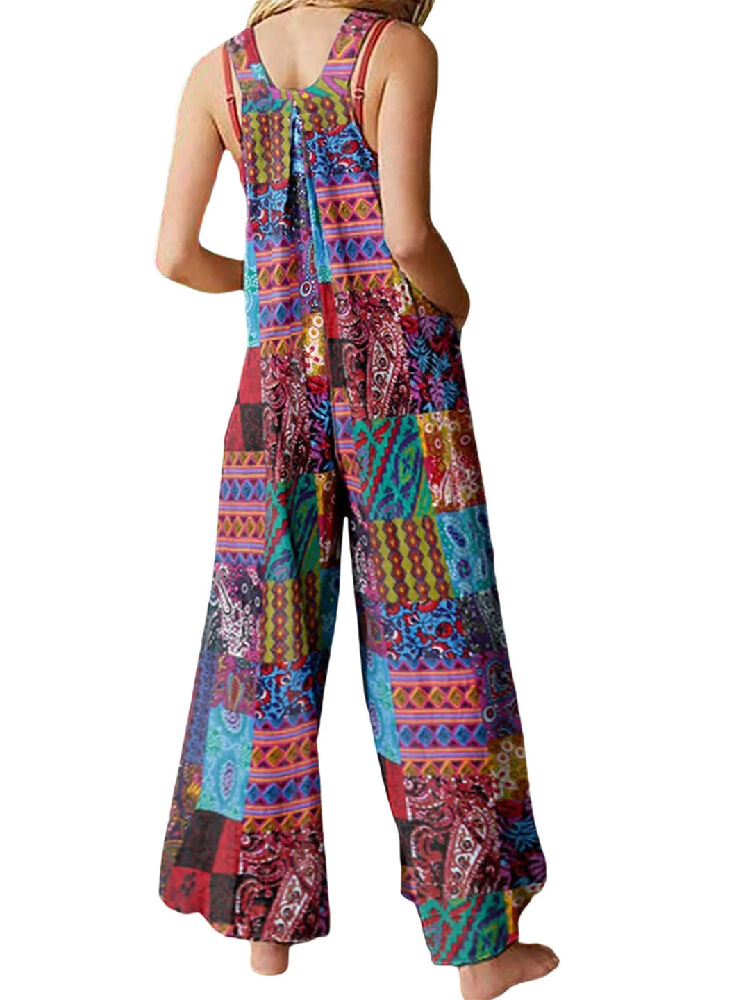 Tina Boho Print Wide Leg Jumpsuit