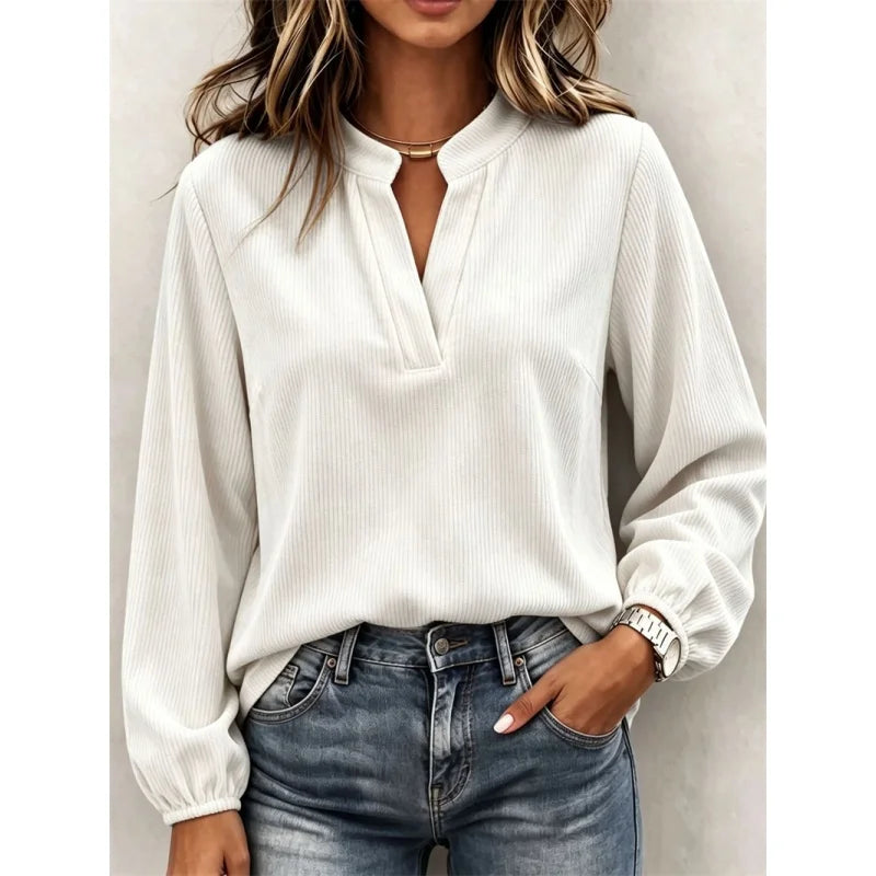 Josephine Notched Neck Blouse
