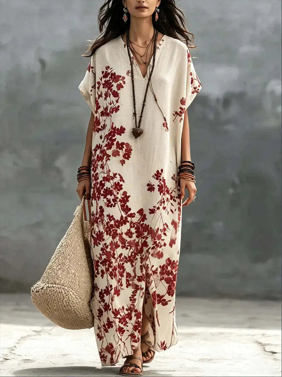 Gemma Bohemian V Neck Maxi Dress