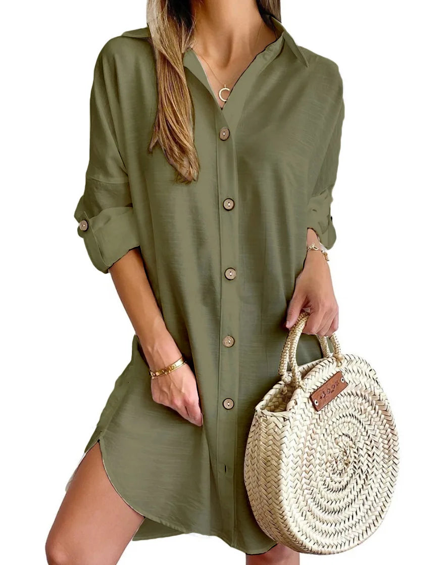 Rayna Button Up Shirt Dress