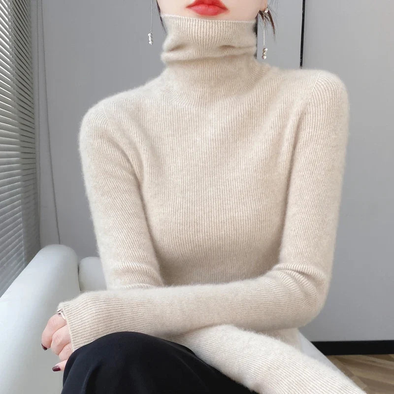 Elowen Ribbed Turtleneck Sweater