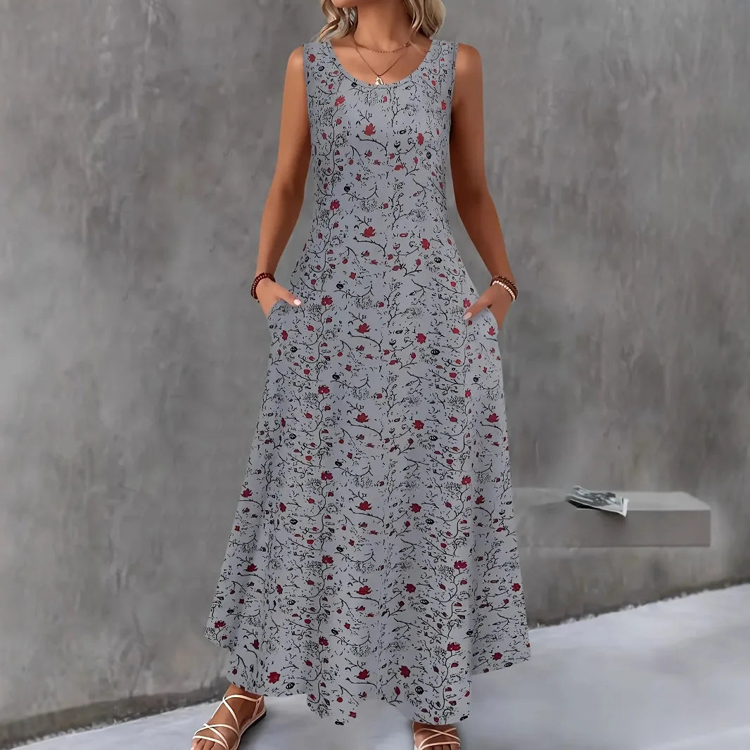 Kerensa Boho Floral Pocket Maxi Dress