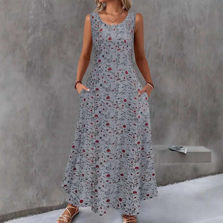 Kerensa Boho Floral Pocket Maxi Dress