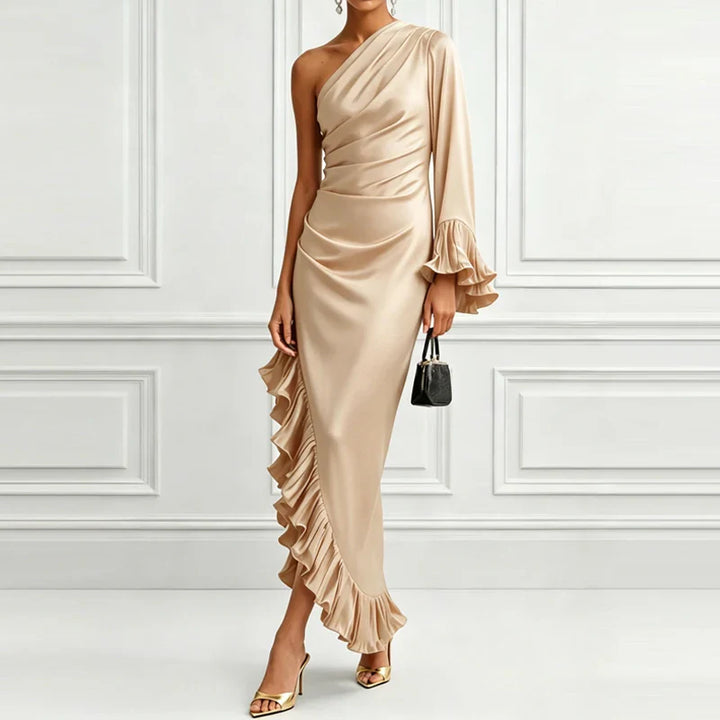 Christine Elegant Ruffle Maxi Dress