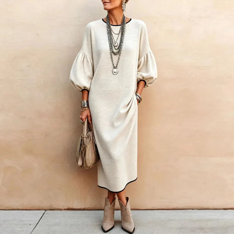 Odile Lantern Sleeve Maxi Dress