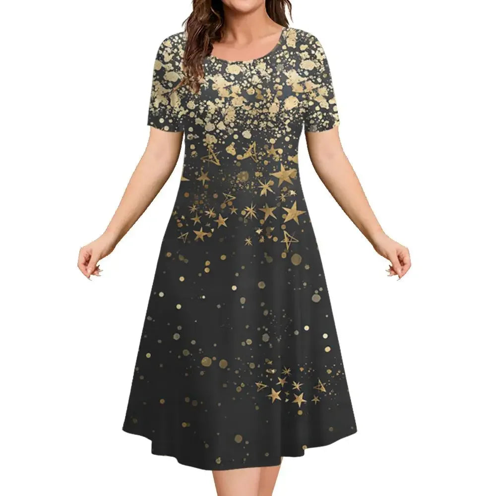 Penelope Printed A Line Midi Dress