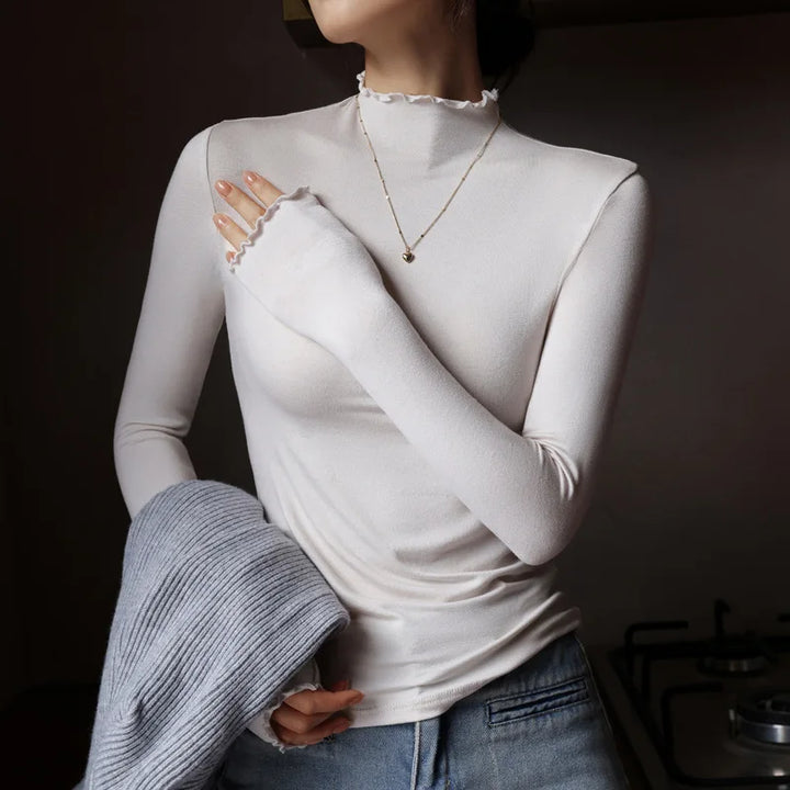 Aubrey Lettuce Edge Knit Top
