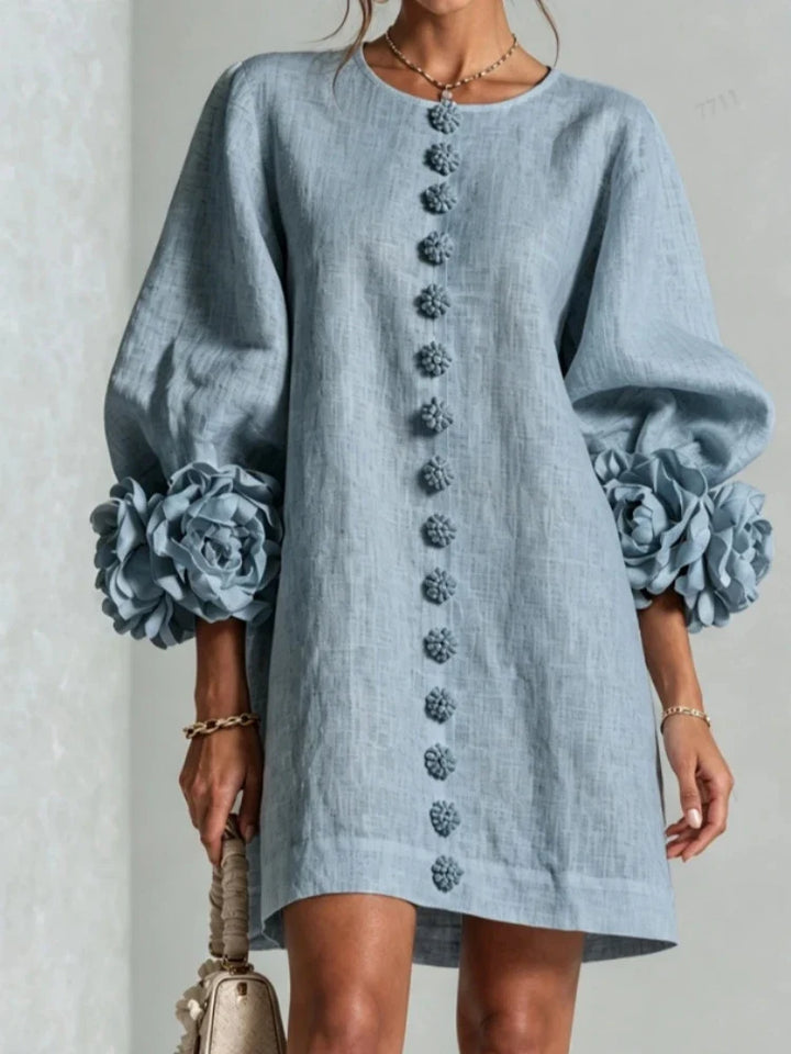 Genevieve Floral Cuff Mini Dress