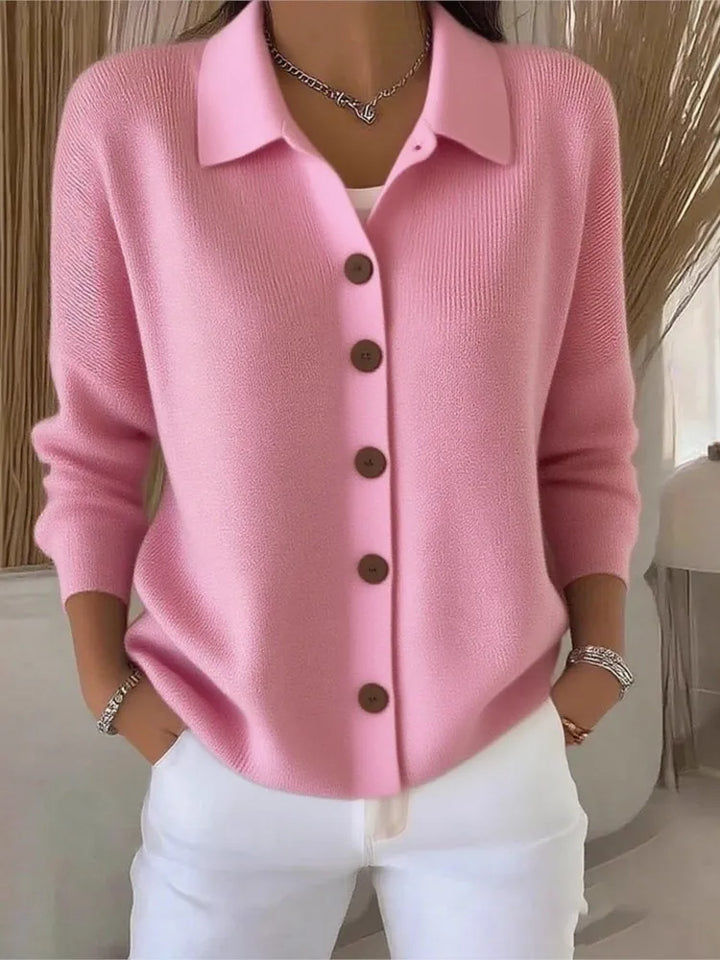 Lauren Collared Knit Cardigan