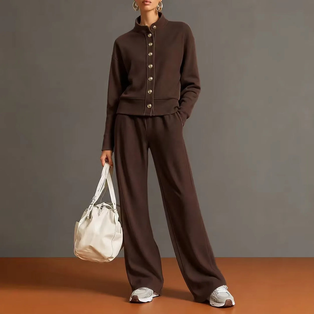 Sofia Button Front Pant Set