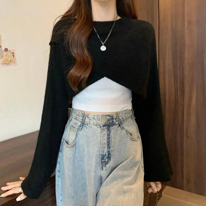 Talise Crisscross Crop Sweater
