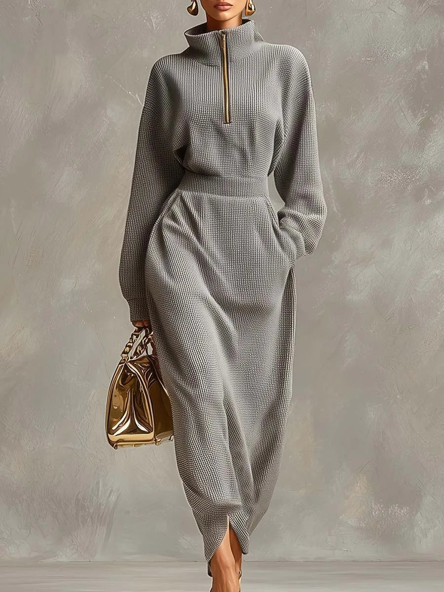 Romilly Elegant Zip Maxi Dress