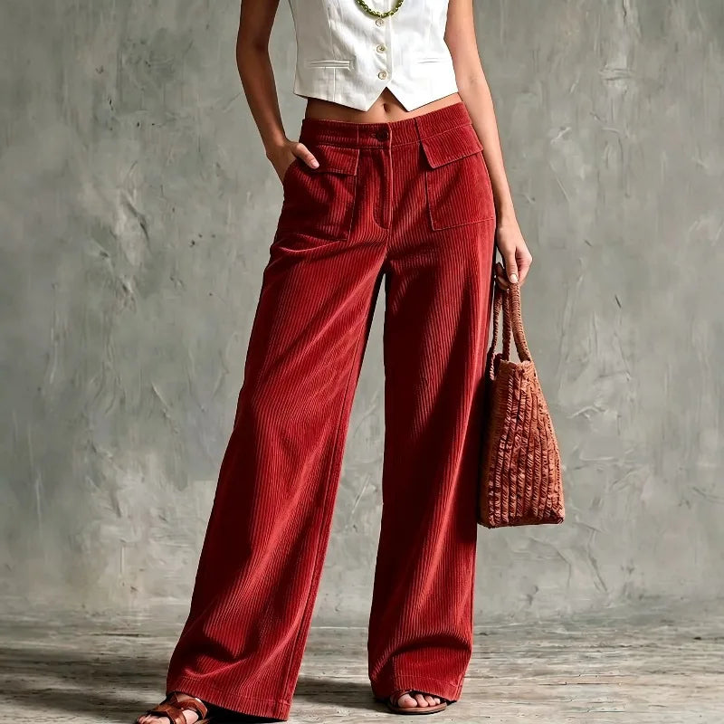 Théa Corduroy Wide Leg Pants