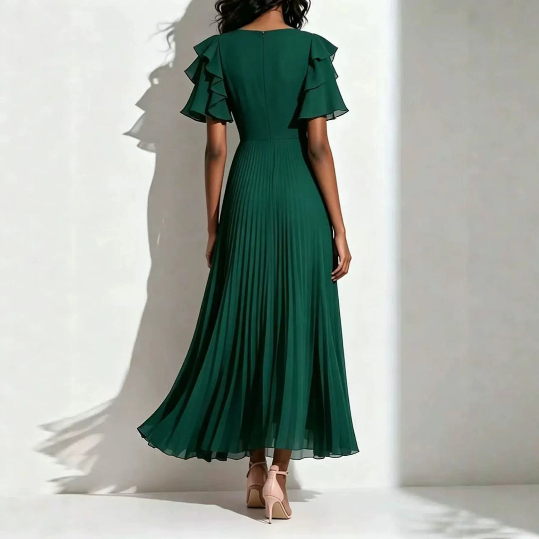 Elara Pleated Maxi Dress