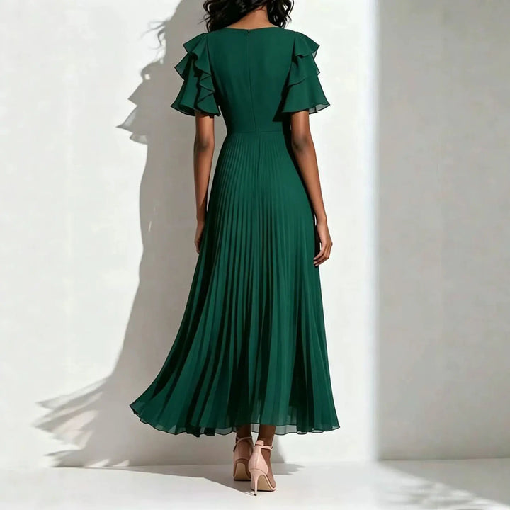 Elara Pleated Maxi Dress