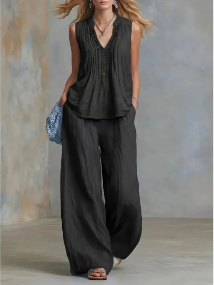 Harlow Pleated Two Piece Set