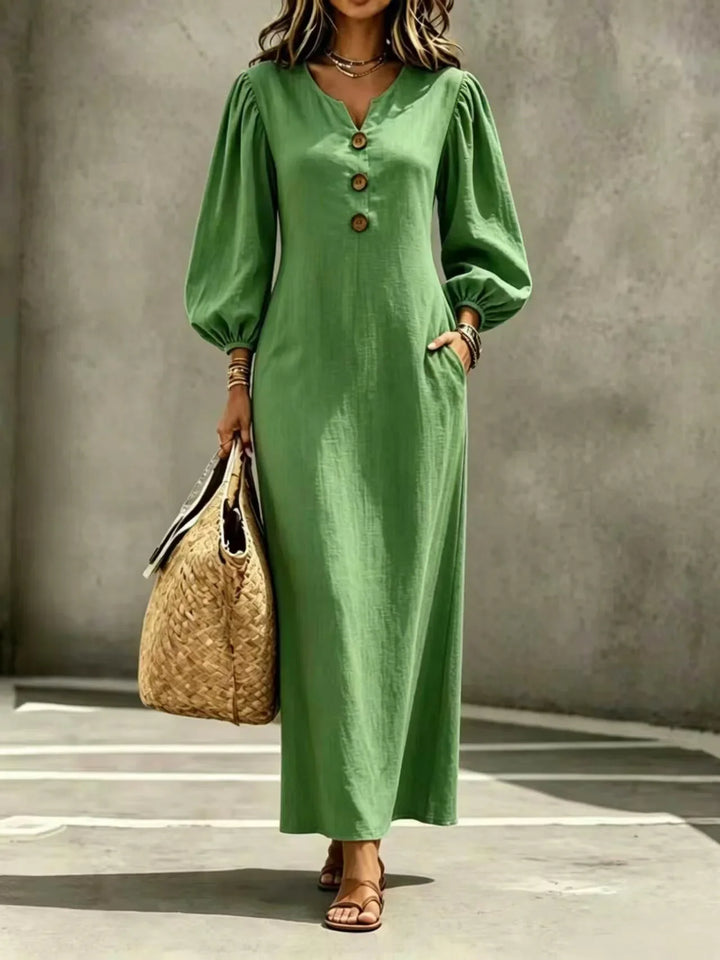 Teresa Button Front Maxi Dress