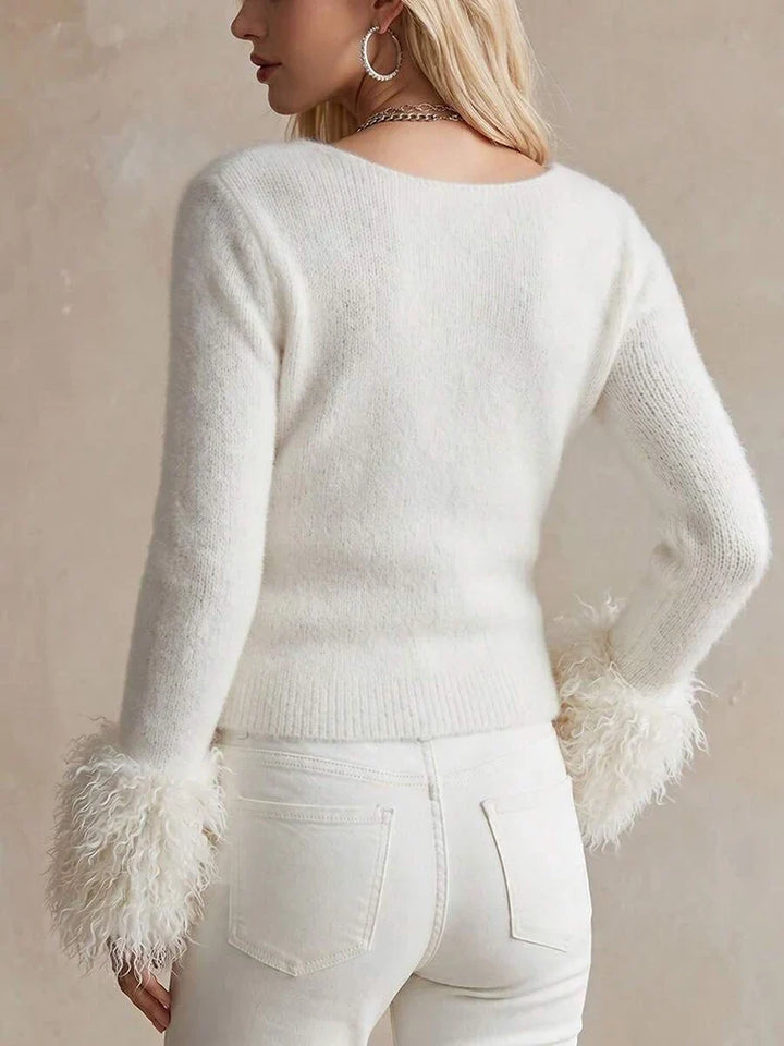 Hazel Shaggy Cuff Sweater