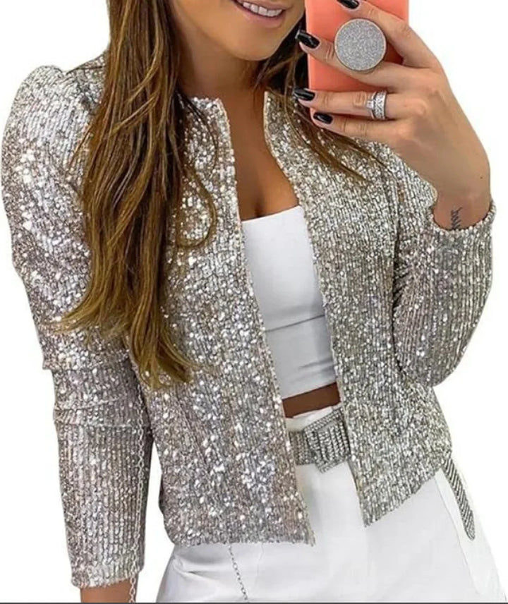 Adalina Sequin Crop Jacket