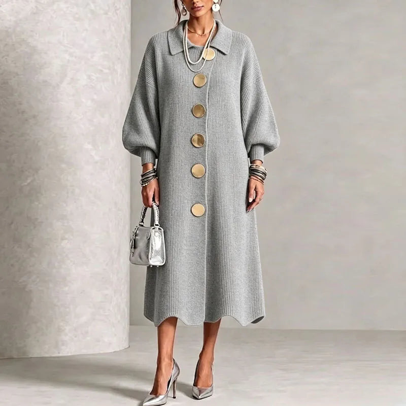 Odalys Button Front Sweater Dress